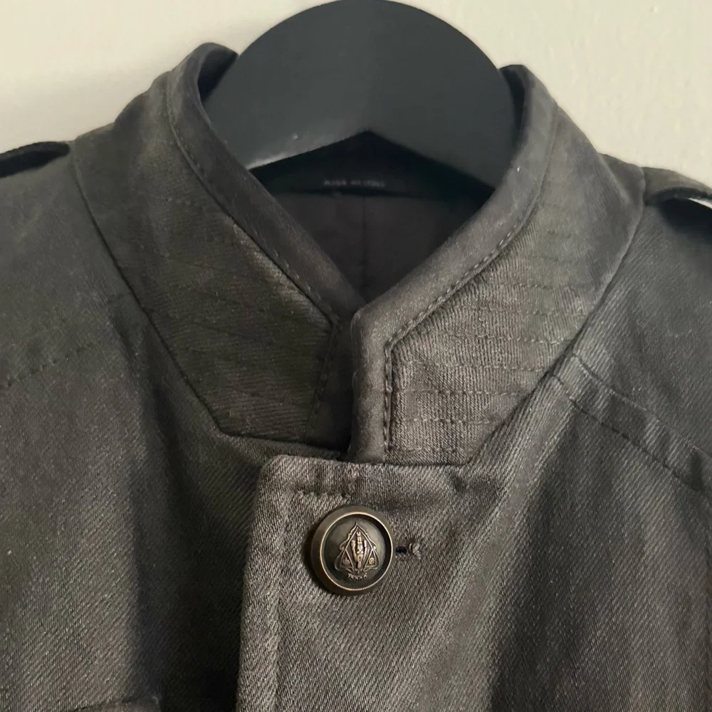 GUCCI Archival 2008 FW Runway Military Field Jacket Waxed Canvas Grey 50 L